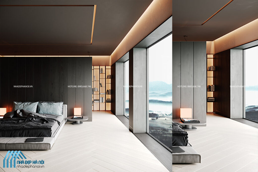 Mẫu thiết kế nội thất phòng ngủ đẹp cho nhà liền kề tại Dương Nội.