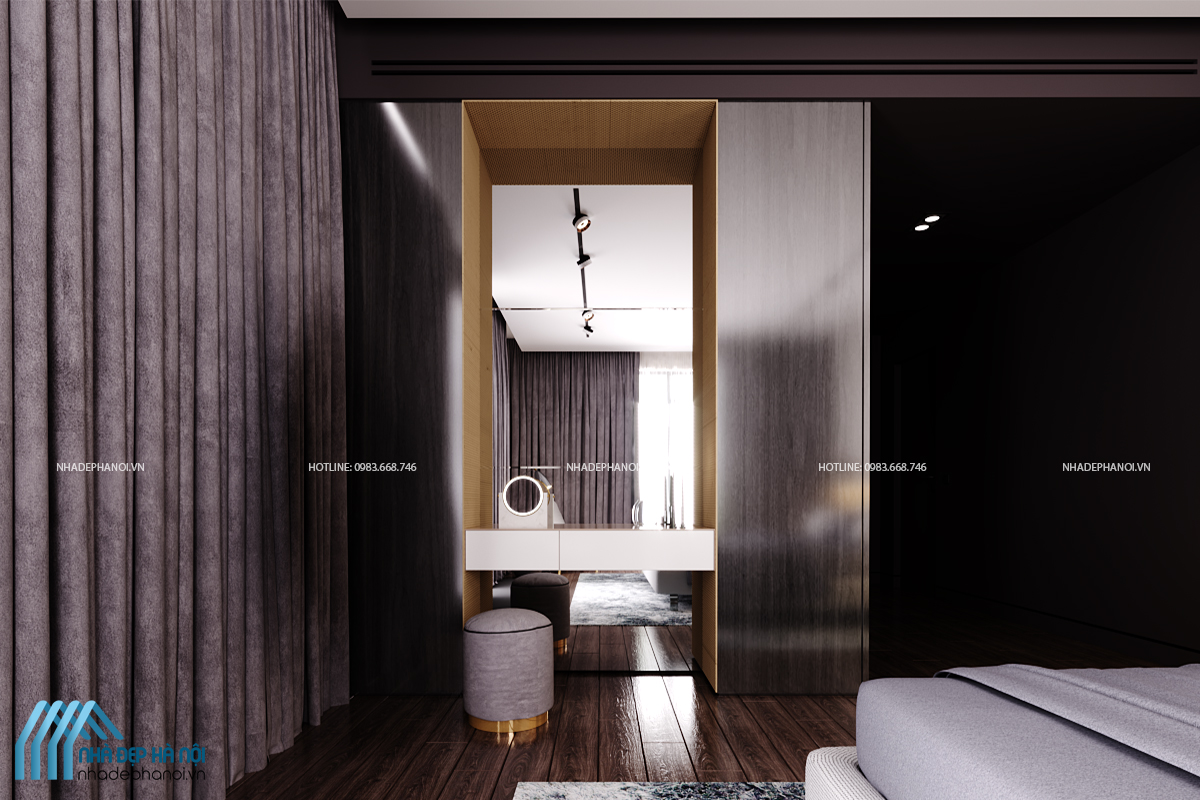 Mẫu thiết kế nội thất chung cư 60m2 HH1B Linh Đàm